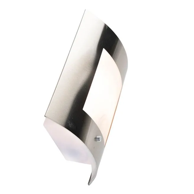 QAZQA Außenwandleuchte Stahl IP44 Hell-Dunkel-Sensor - Emmerald 1