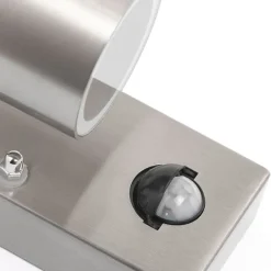 QAZQA Außenwandleuchte Stahl IP44 mit Bewegungsmelder - Solo