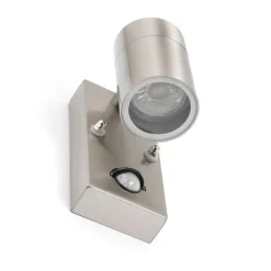 QAZQA Außenwandleuchte Stahl IP44 mit Bewegungsmelder - Solo