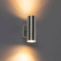 QAZQA Außenwandleuchte Stahl IP44 - Duo