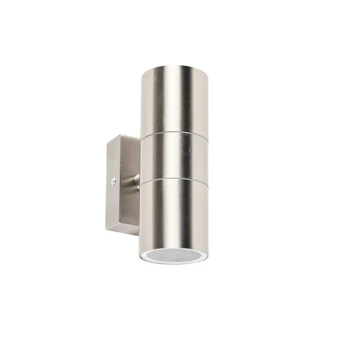 QAZQA Außenwandleuchte Stahl IP44 - Duo