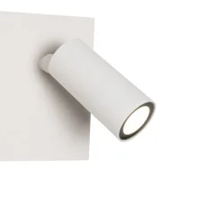 QAZQA Außenwandleuchte weiß inkl. LED 2-Licht Bewegungsmelder - Simon