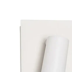 QAZQA Außenwandleuchte weiß inkl. LED 2-Licht Bewegungsmelder - Simon