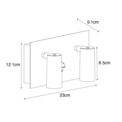 QAZQA Außenwandleuchte weiß inkl. LED 2-Licht Bewegungsmelder - Simon
