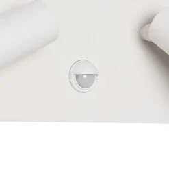 QAZQA Außenwandleuchte weiß inkl. LED 2-Licht Bewegungsmelder - Simon