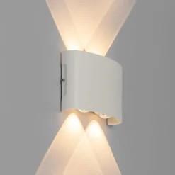 QAZQA Außenwandleuchte weiß inkl. LED 4-flammig IP54 - Silly