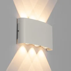 QAZQA Außenwandleuchte weiß inkl. LED 6-flammig IP54 - Silly