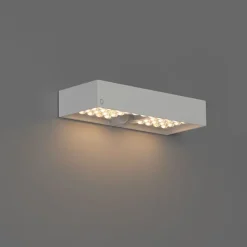 QAZQA Außenwandleuchte weiß mit Abblendlicht und Solarsensor - Kayo