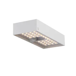 QAZQA Außenwandleuchte weiß mit Abblendlicht und Solarsensor - Kayo