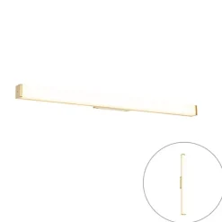 QAZQA Badezimmer Wandleuchte Messing 92 cm inkl. LED IP44 - Cascada