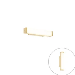 QAZQA Badezimmer Wandleuchte Messing 32 cm inkl. LED IP44 - Cascada