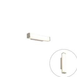 QAZQA Badezimmerwandleuchte Stahl 32 cm inkl. LED IP44 - Cascada