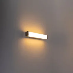 QAZQA Badezimmerwandleuchte Stahl 32 cm inkl. LED IP44 - Cascada