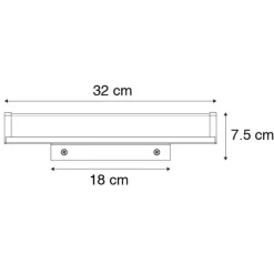 QAZQA Badezimmerwandleuchte Stahl 32 cm inkl. LED IP44 - Cascada