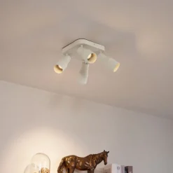 QAZQA Beige GU10 Deckenstrahler 50 mm quadratisch 4-flammig - Stanley