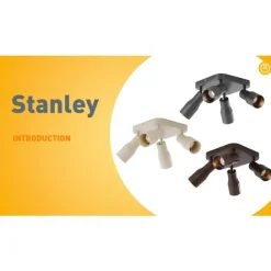 QAZQA Beige GU10 Deckenstrahler 50 mm quadratisch 4-flammig - Stanley