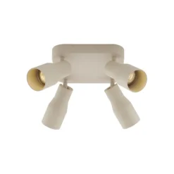 QAZQA Beige GU10 Deckenstrahler 50 mm quadratisch 4-flammig - Stanley