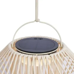 QAZQA Böhmische Tischleuchte Beige inkl. LED 3-Stufen-Dimmbar IP54 Solar Wiederaufladbar - Duco