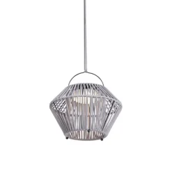 QAZQA Böhmische Tischleuchte Grau inkl. LED 3-Stufen-Dimmbar IP54 Solar Wiederaufladbar - Duco