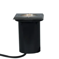 QAZQA Bodeneinbaustrahler für außen Edelstahl gebürstet 10,5 cm IP65 - Basic Square