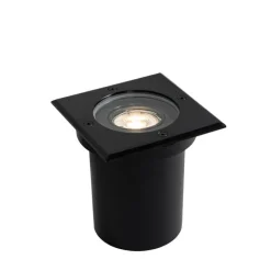 QAZQA Bodenstrahler für den Außenbereich, schwarz, quadratisch, verstellbar, IP65 – Delux