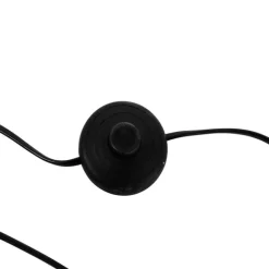 QAZQA Bogenlampe Stahl Stoffschirm weiß 50 cm - XXL