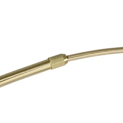 QAZQA Bogenleuchte Messing mit schwarzem Marmorsockel und Messingschirm - XXL