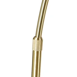 QAZQA Bogenleuchte Messing mit weißem Marmorsockel verstellbar - XXL