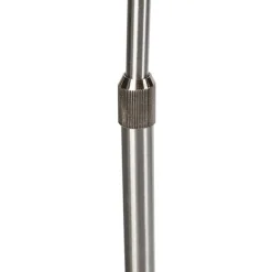 QAZQA Bogenleuchte Stahl Stoffschirm weiß 50/50/25 verstellbar - XL