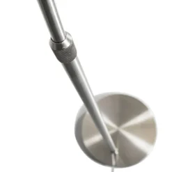 QAZQA Bogenleuchte Stahl Stoffschirm weiß 50/50/25 verstellbar - XL