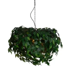 Trio Leuchten Boho-Hängelampe Grün 4-flammig - Leavy