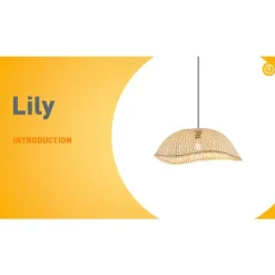 QAZQA Boho-Hängelampe Schwarz mit Bambus - Lily