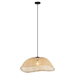 QAZQA Boho-Hängelampe Schwarz mit Bambus - Lily