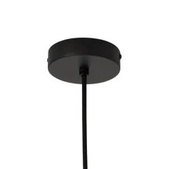 QAZQA Boho-Hängelampe Schwarz mit Bambus - Lily