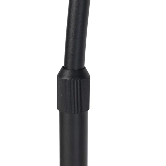 QAZQA Botanische Bogenlampe mit schwarzem Samt-Schirm Pfauen-Design 50 cm - XXL