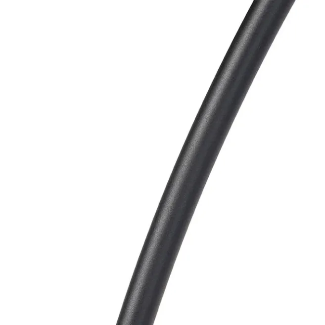 QAZQA Botanische Bogenlampe mit schwarzem Samt-Schirm Pfauen-Design 50 cm - XXL