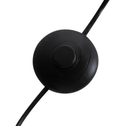 QAZQA Botanische Bogenlampe mit schwarzem Samt-Schirm Pfauen-Design 50 cm - XXL