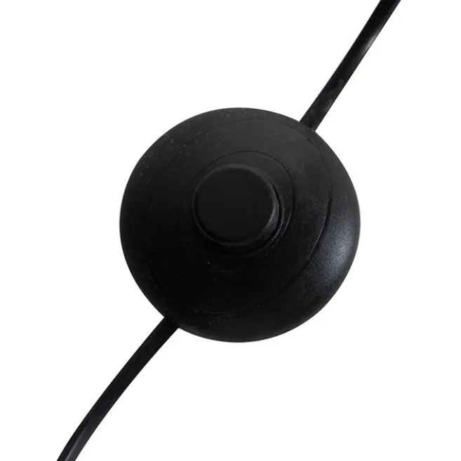 QAZQA Botanische Bogenlampe mit schwarzem Samt-Schirm Pfauen-Design 50 cm - XXL