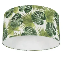 QAZQA Botanische Hängelampe schwarz mit Blattschirm 50cm - Combi 1