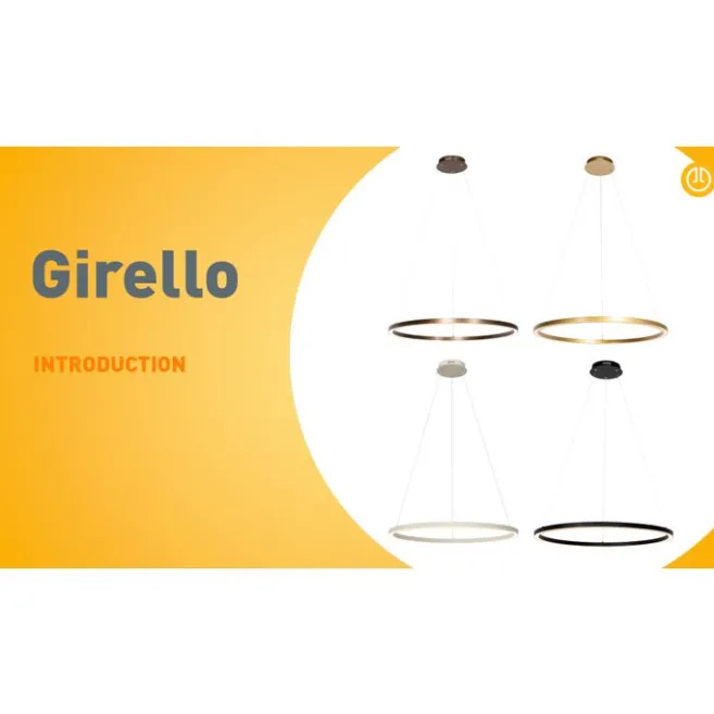 QAZQA Professional Bronze Hängelampe 60 cm inkl. LED 3-stufig dimmbar - Girello