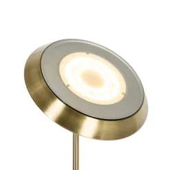 QAZQA Bronze Stehleuchte inkl. LED und Dimmer mit Leselampe - Fez
