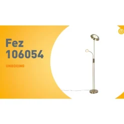 QAZQA Bronze Stehleuchte inkl. LED und Dimmer mit Leselampe - Fez