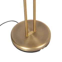 QAZQA Bronzene Stehleuchte mit Leselampe inkl. LED und Dimmer - Diva 2