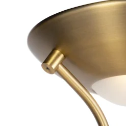 QAZQA Bronzene Stehleuchte mit Leselampe inkl. LED und Dimmer - Diva 2