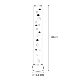 QAZQA Bubble Tube Schwarz 90cm inkl. LED RGB - Zoop
