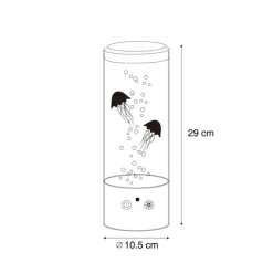 QAZQA Bubble Tube Schwarz 30cm inkl. LED RGB - Dweller