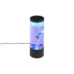QAZQA Bubble Tube Schwarz 30cm inkl. LED RGB - Sealife
