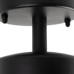 QAZQA Country Exterior Deckenleuchte schwarz mit Glas IP44 - Elza