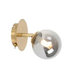 QAZQA Country Spot gold verstellbar mit Rauchglas - Athen