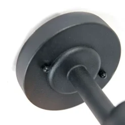 QAZQA Country Wandleuchte schwarz IP44 - Moreno